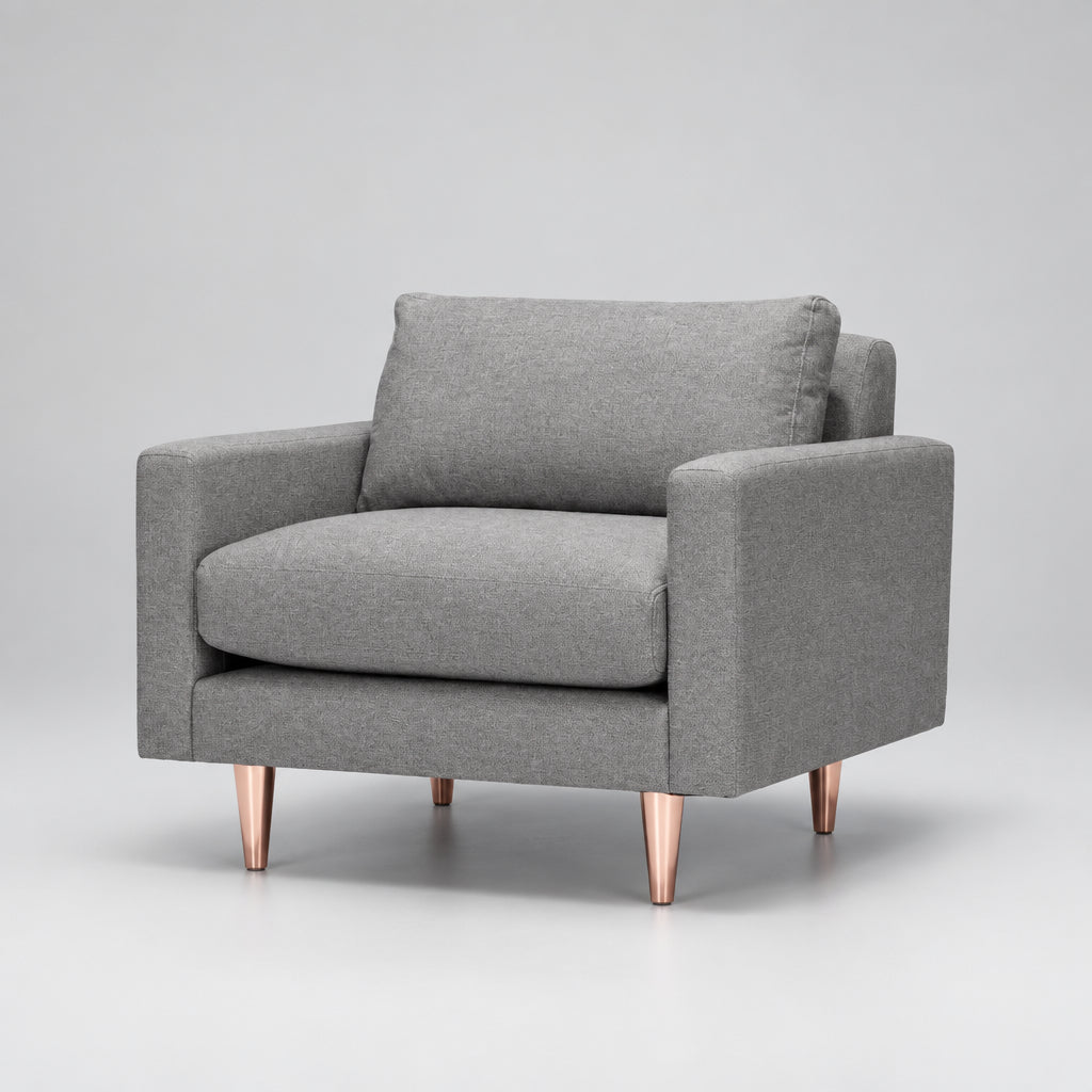 Poltrona Tellum Gris Acero - Medular Diseño Poltronas