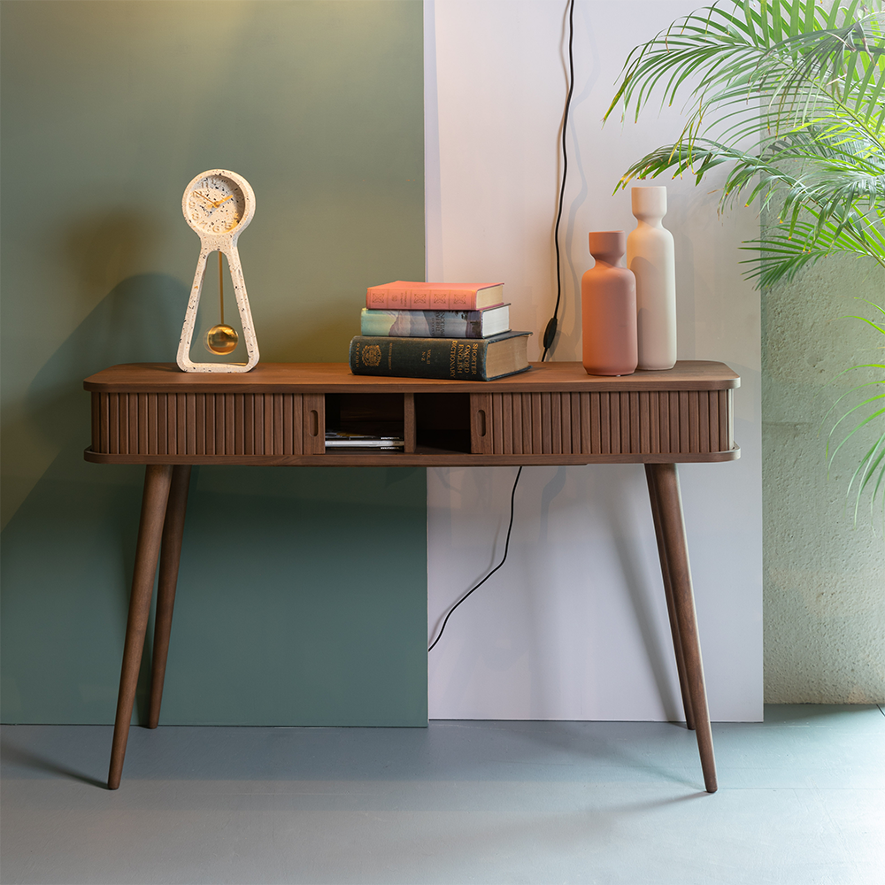 Reloj de mesa Pendulum Time Terrazzo Blanco
