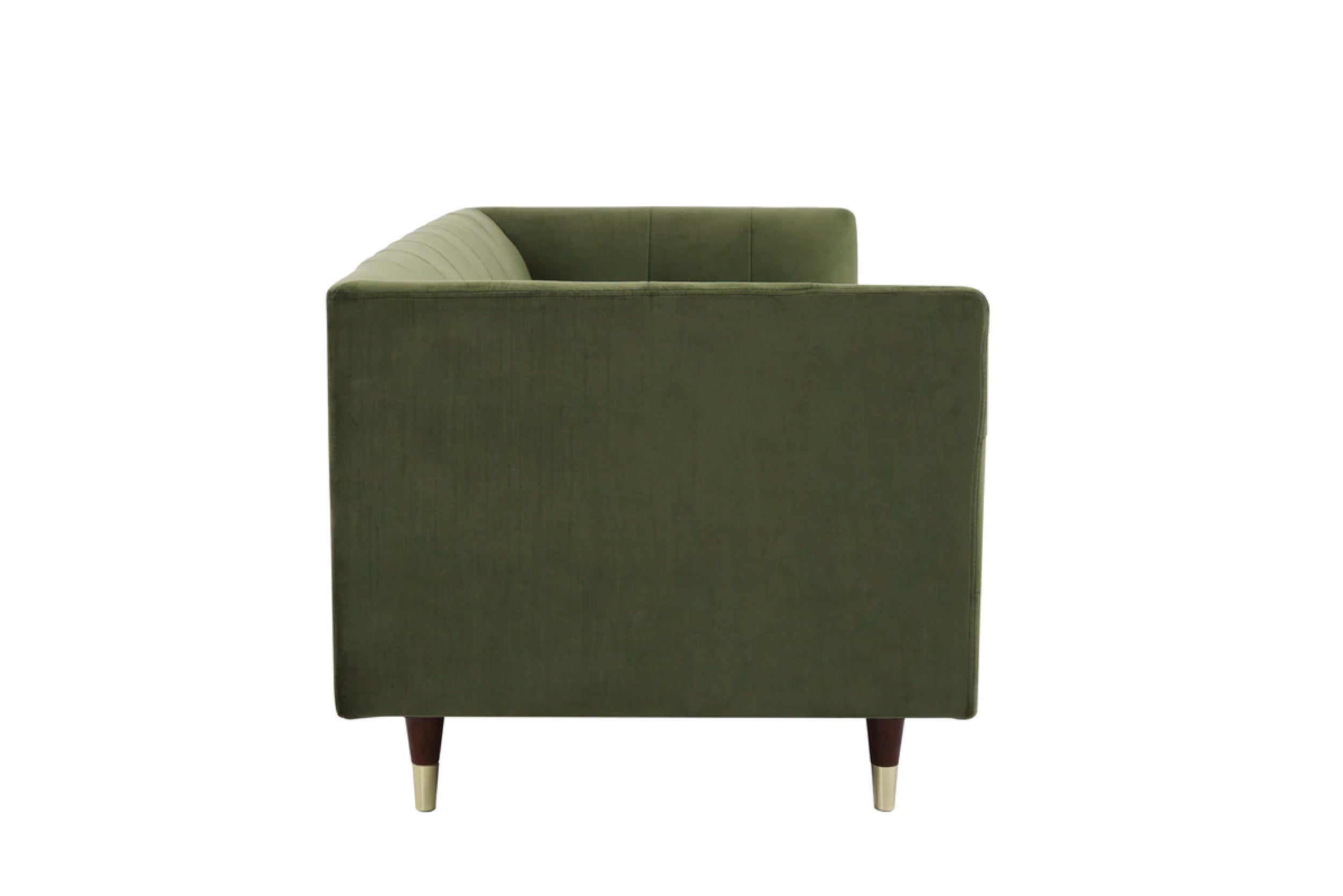 Sofá Ponti 3C Velvet Verde Musgo